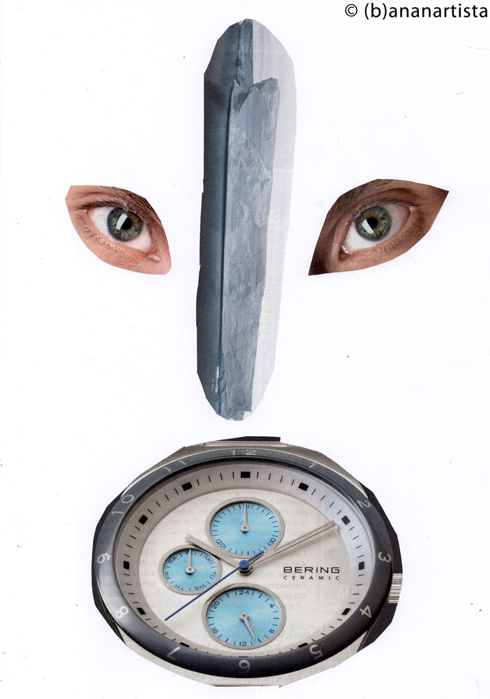 BERING CLOCK MOUTH collage by (b)ananartista sbuff © 2015 all rights reserved