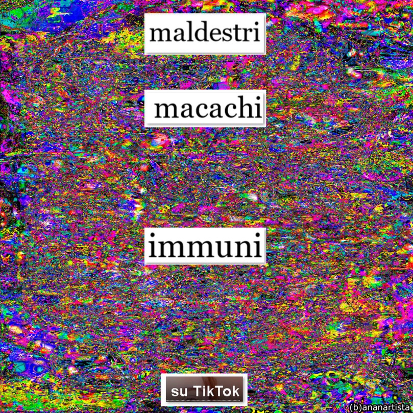 macachi immuni su tiktok : poesia di (b)ananartista sbuff