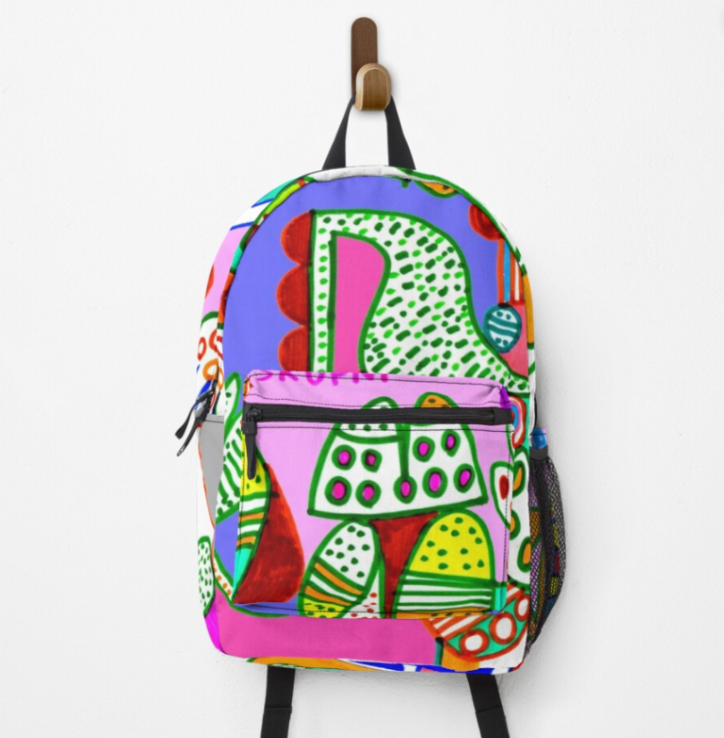 redbubble (b)ananartista cluin skupni kuda ululo harka original artwork backpack zaino shop